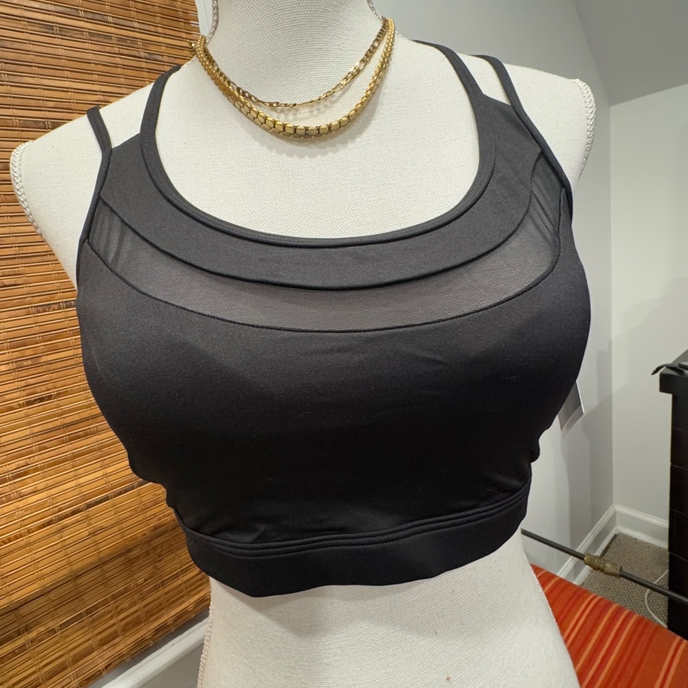Victoria's Secret Black Sports Bra with High Neckline and Wide Straps - Picture 4 of 7